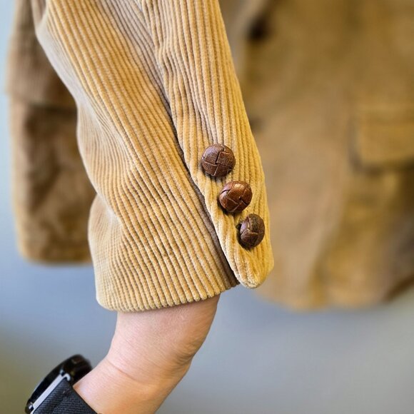 Vintage Cavender's 44XL Western Brown Corduroy Mens Blazer Sport Coat Elbow Patc - Picture 8 of 16